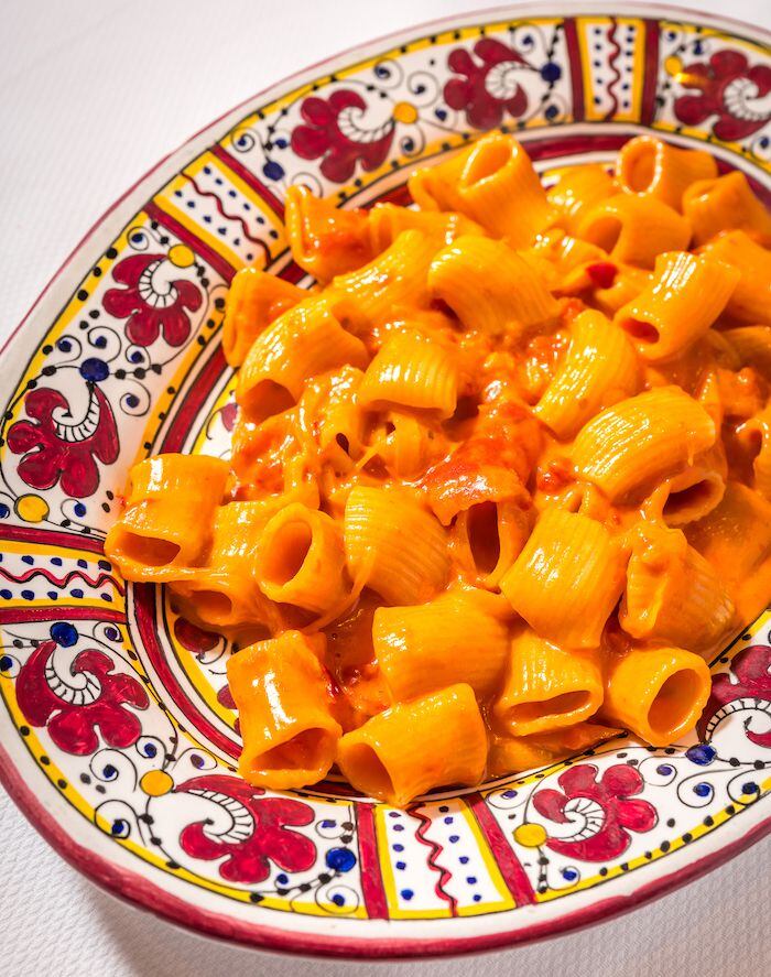 Carbone's spicy rigatoni vodka is one of its bestsellers. 
