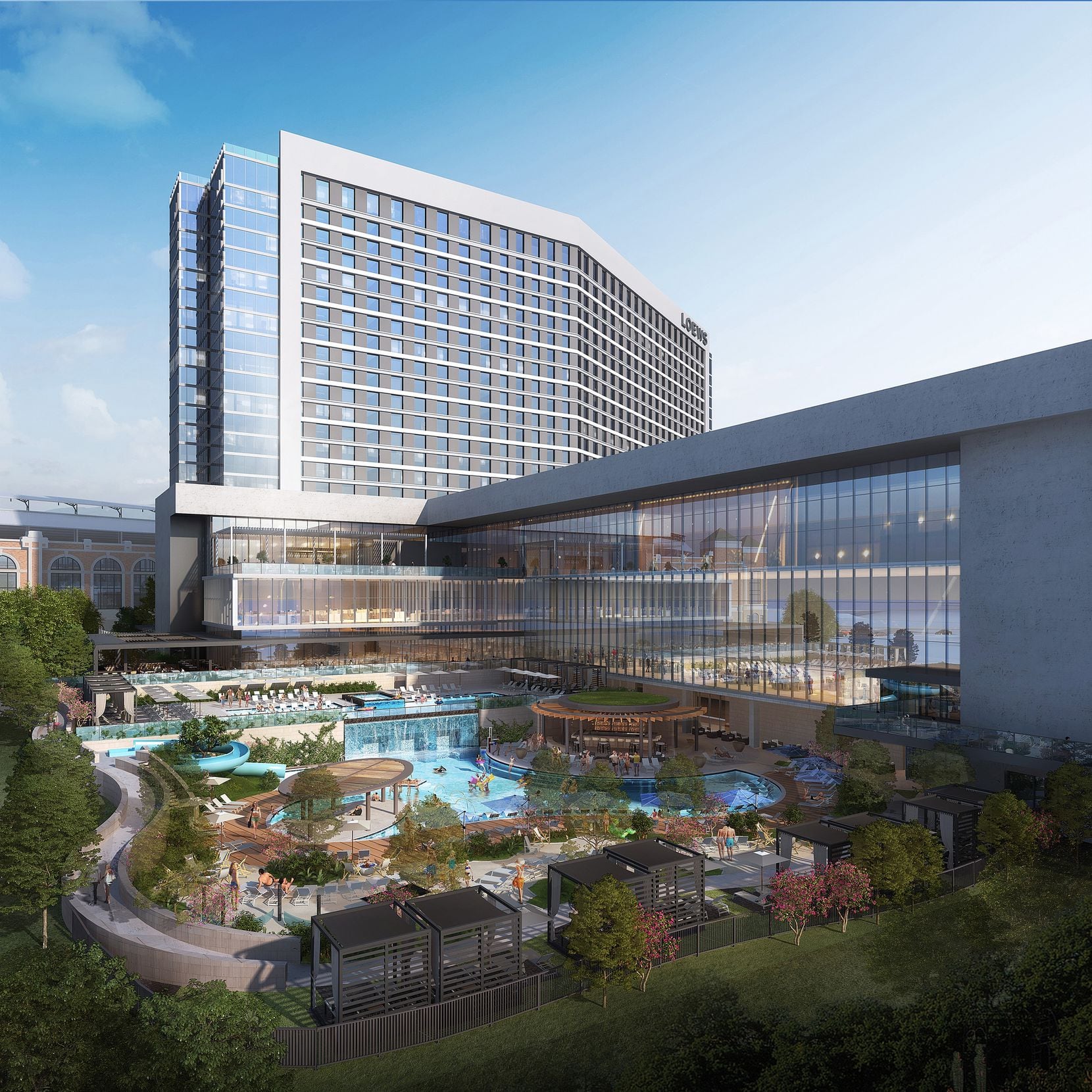 The Loews Arlington Hotel will have nearly 900 rooms designed for guests traveling for...