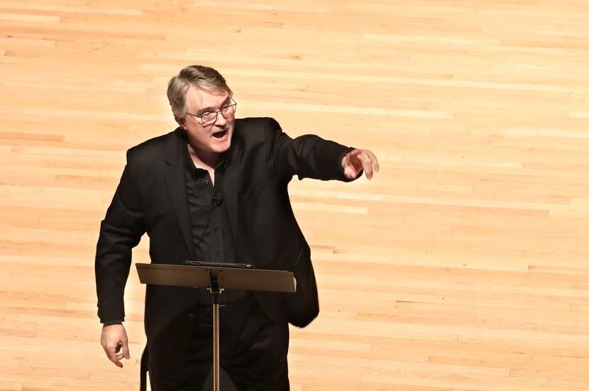 Narrator William Joyner performs with the Dallas Symphony Chamber Players at SMU's Caruth...