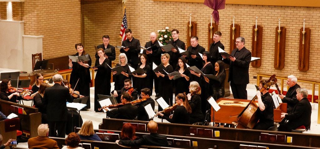 La Orchestra of New Spain durante un concierto en Zion Lutheran Church en Dallas.