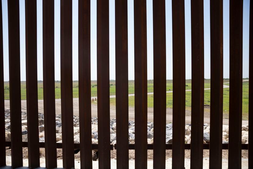 The Texas-Mexico border wall photographed, on Wednesday, April 13, 2022, in Granejo, TX. 