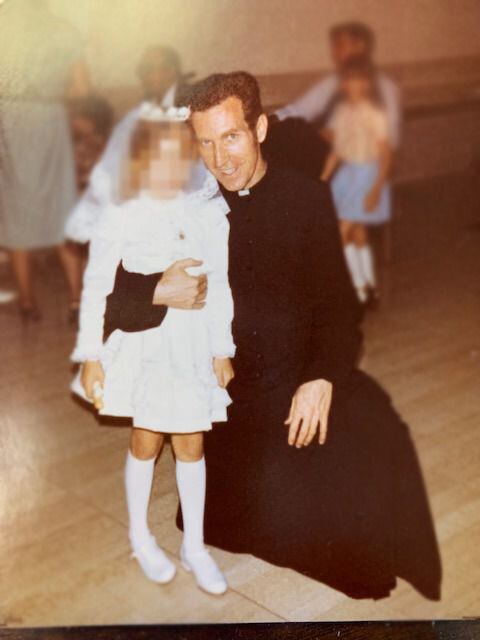 The former priest, Richard Thomas Brown, poses for a picture in the 1980s when he worked at...