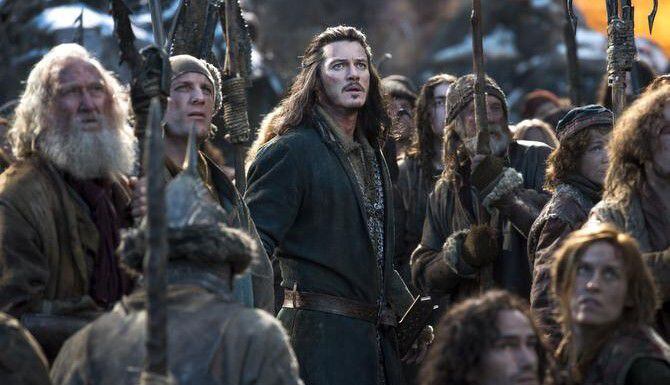 Luke Evans, el cazador de dragones, en “The Hobbit: The Battle of the Five Armies”....