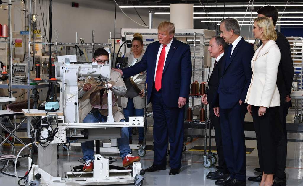 Donald Trump Cuts Ribbon On Louis Vuitton Workshop