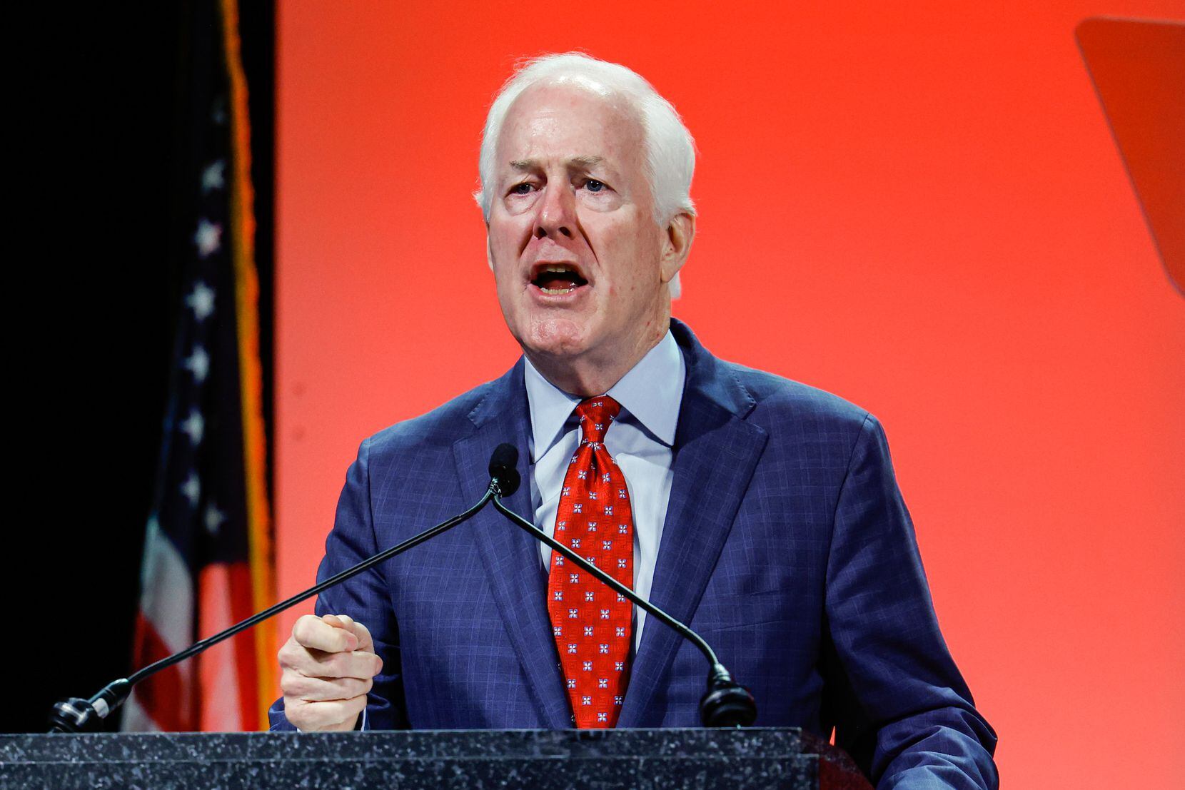 United States senator for Texas John Cornyn during a general meeting as part of the 2022...