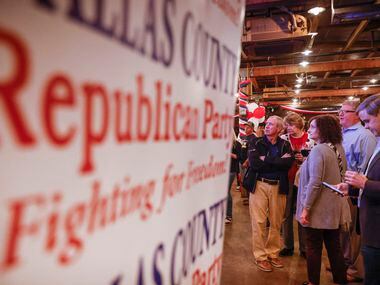 Supporters gather at Dallas County Republican Party Watch Party at Smoky Rose on Election...