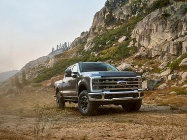 The redesigned 2023 Ford Super Duty F-series pickup truck. This is the F-250.
Available...