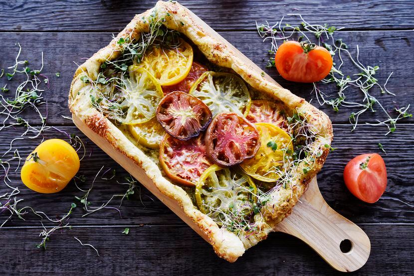 Brunch at home with this easy heirloom tomato tart recipe