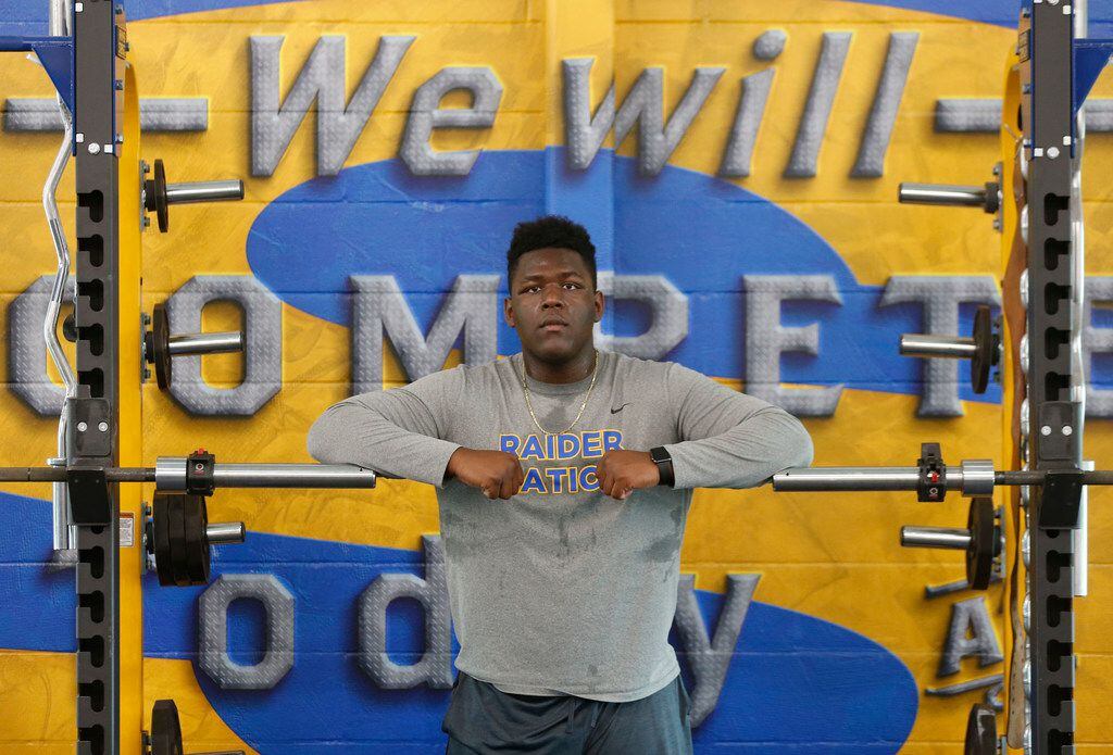 Sunnyvale's Marcus Alexander poses for a portrait in the gym at Sunnyvale High School in...