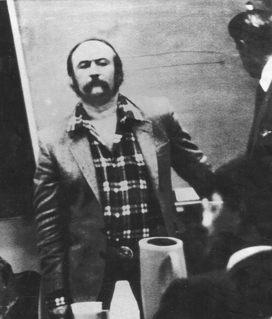 David Crosby walks into State District Courtroom in Dallas, Texas on Aug. 5, 1983. Crosby...