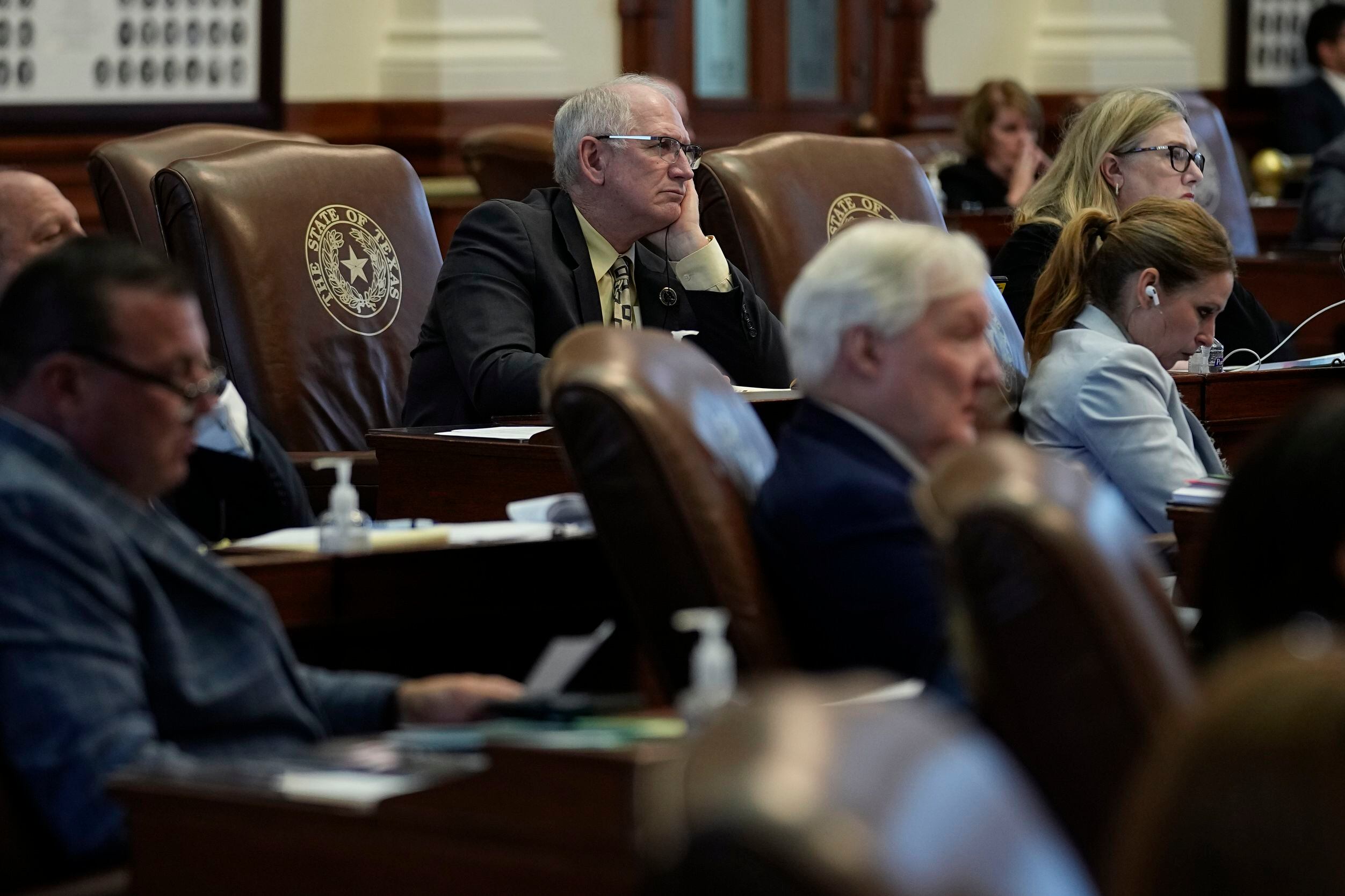 House members listen to the impeachment proceedings against state Attorney General Ken...