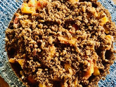 Ginger Peach Crumble Pie from June Naylor