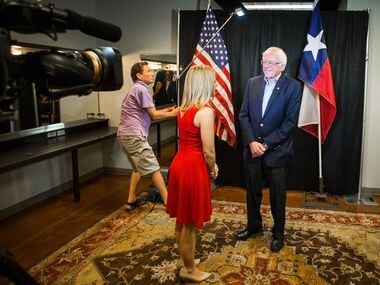 Vermont senator Bernie Sanders does a one-on-one interview with NBC 5 political reporter...