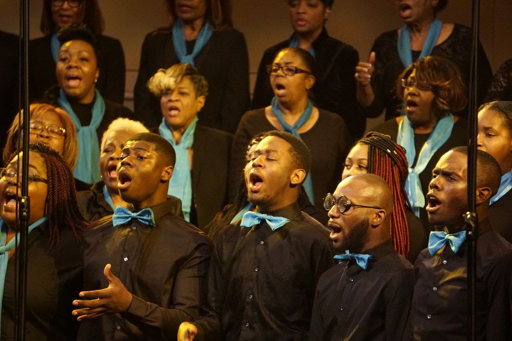 The 200-member TBAAL choir performs during a previous "Black Music and the Civil Rights Movement Concert" at the Morton H. Meyerson Symphony Center in Dallas. 