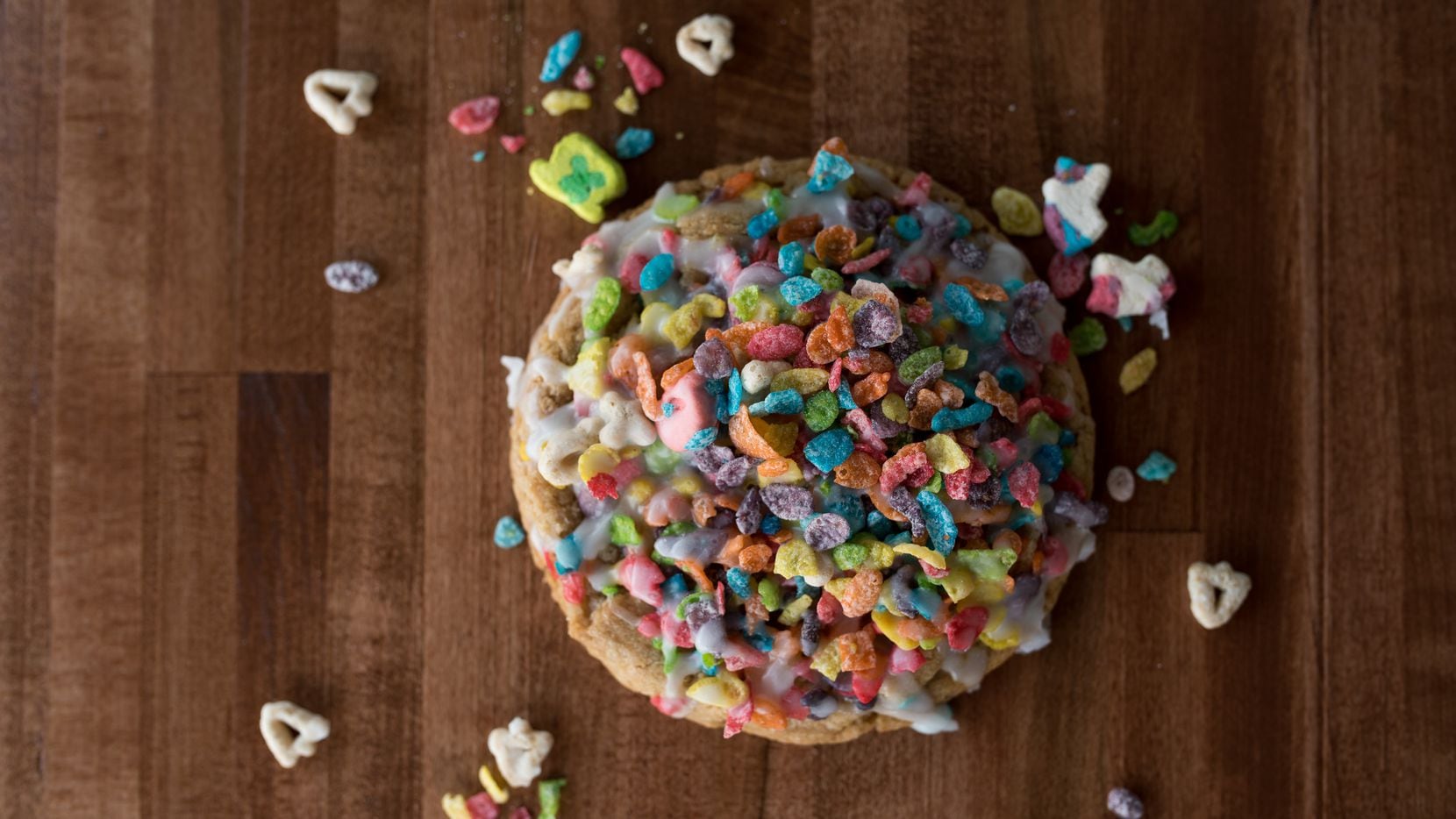 Cookie Society of Frisco makes fun Milk and Cereal cookies.