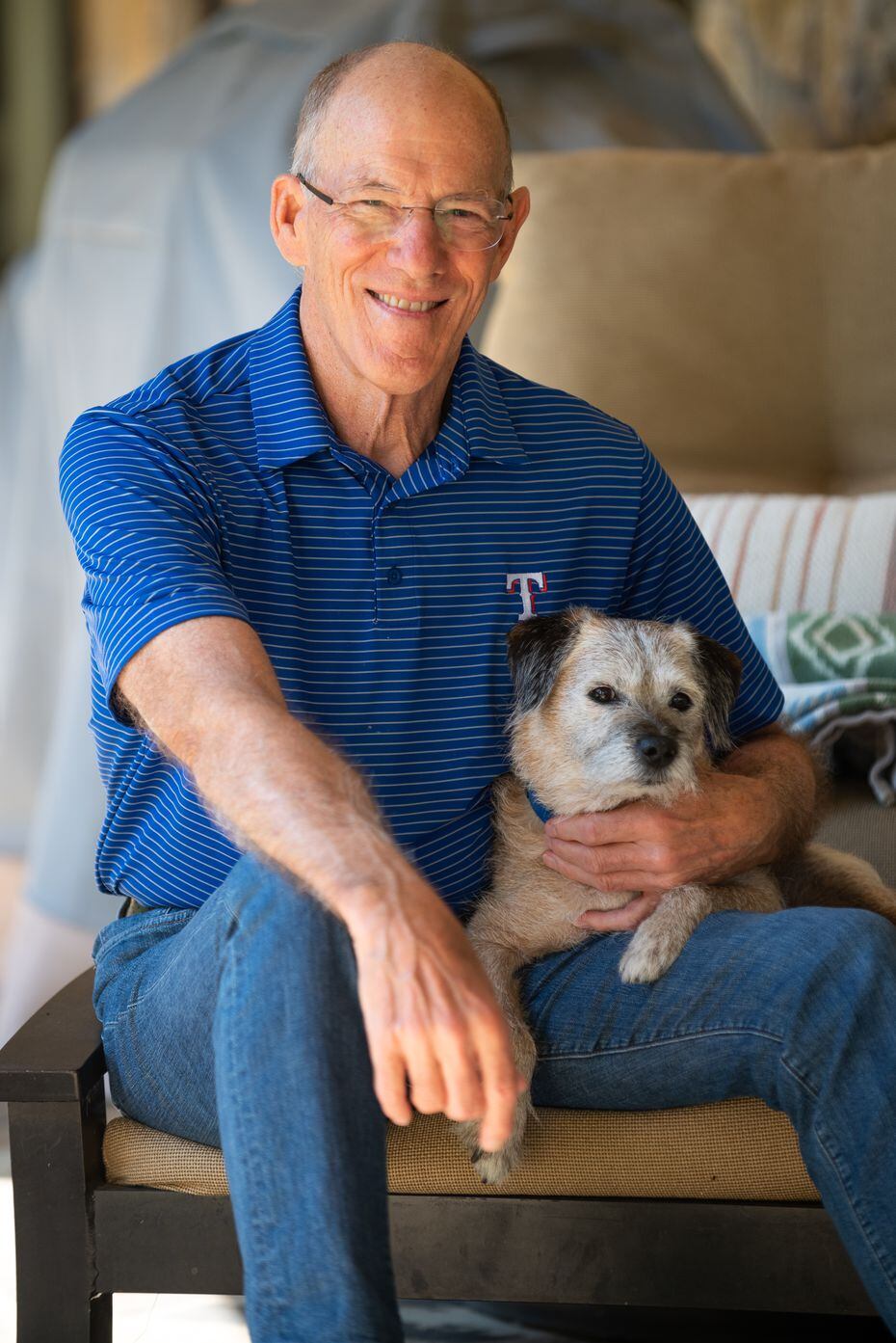 Tom Grieve aka Mr. Ranger, former Rangers player, team executive and broadcaster, with his...