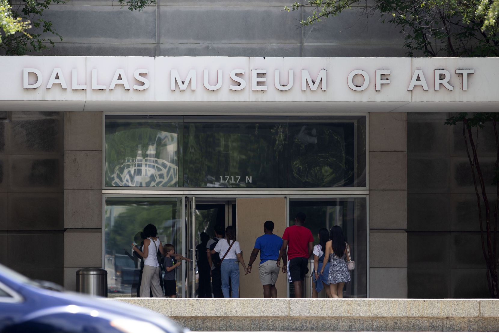 The outside entrance of the Dallas Museum of Art that was broken into on June 1 revealed...