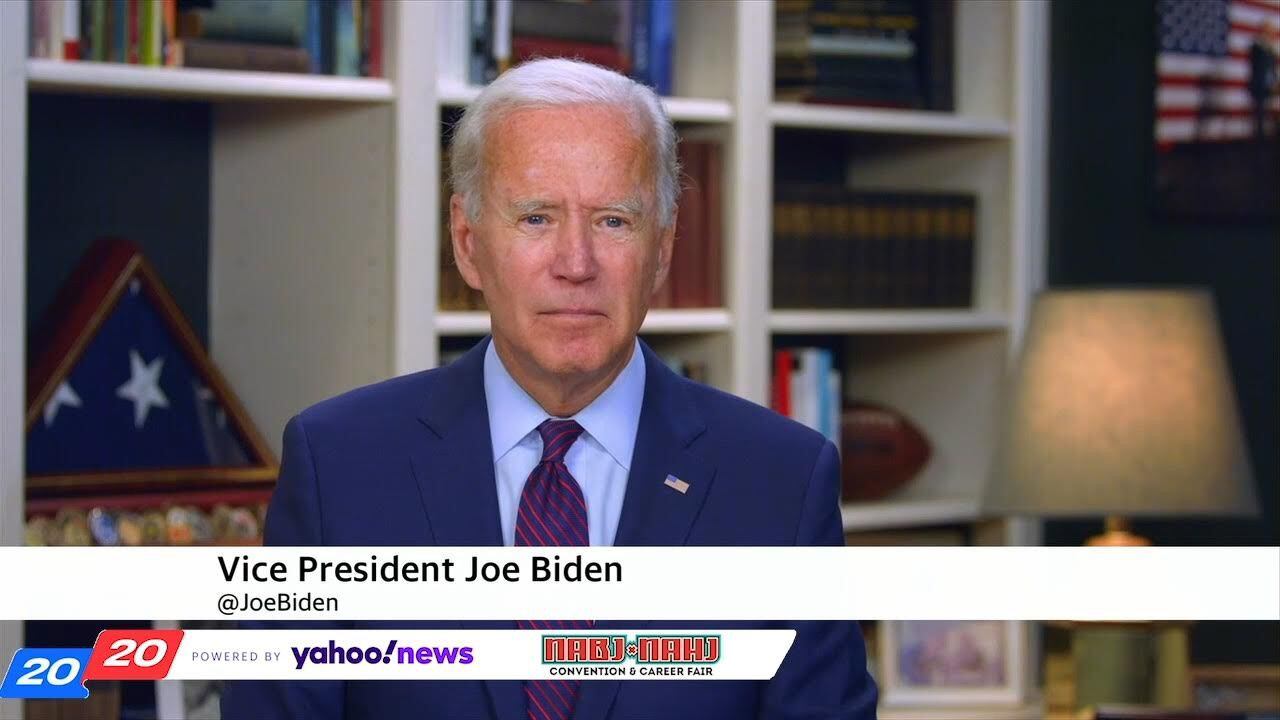 Vice President Joe Biden is interviewed by Dallas Morning News reporter Alfredo Corchado via...
