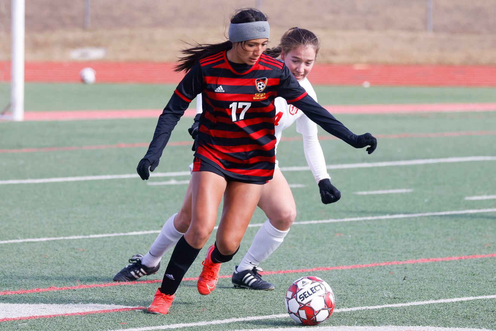 South Grand Prairie High School and Grapevine High School compete in a soccer game at...