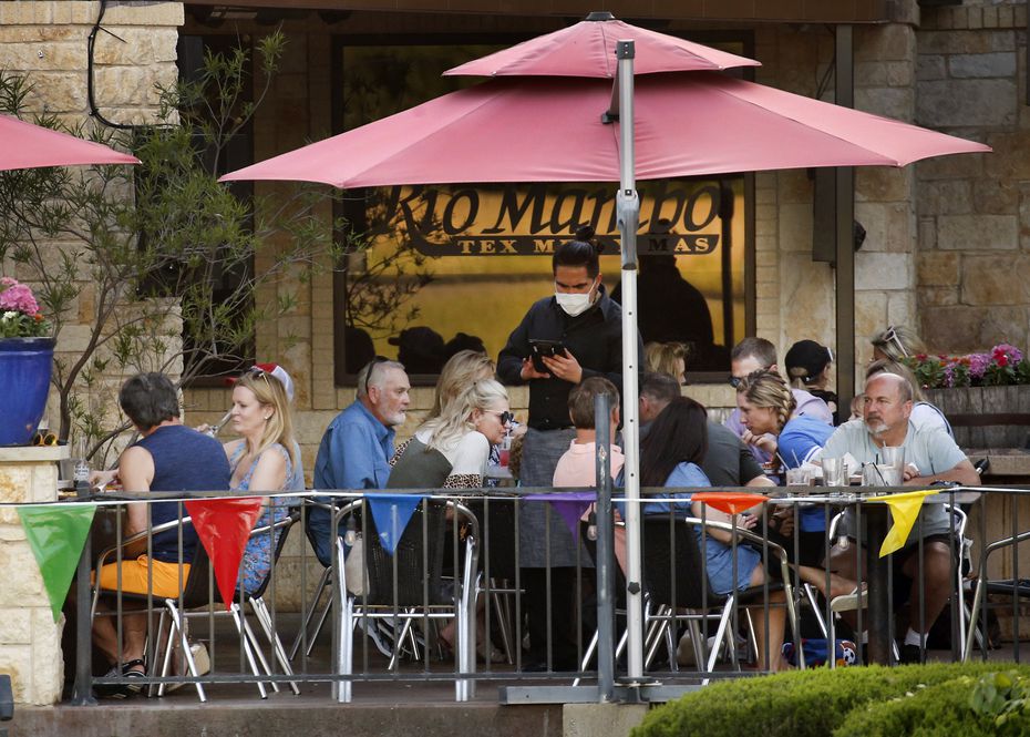 In late April, when restaurants reopened, diners packed the patio at Rio Mambo Tex Mex in Colleyville.