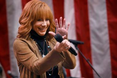 Country music legend Reba McEntire performed before friends, officials and media gathered...