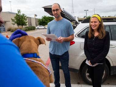 Drew Morgan and Lexi Sorbara meet Biggs for the first time after selecting him as a dog to...