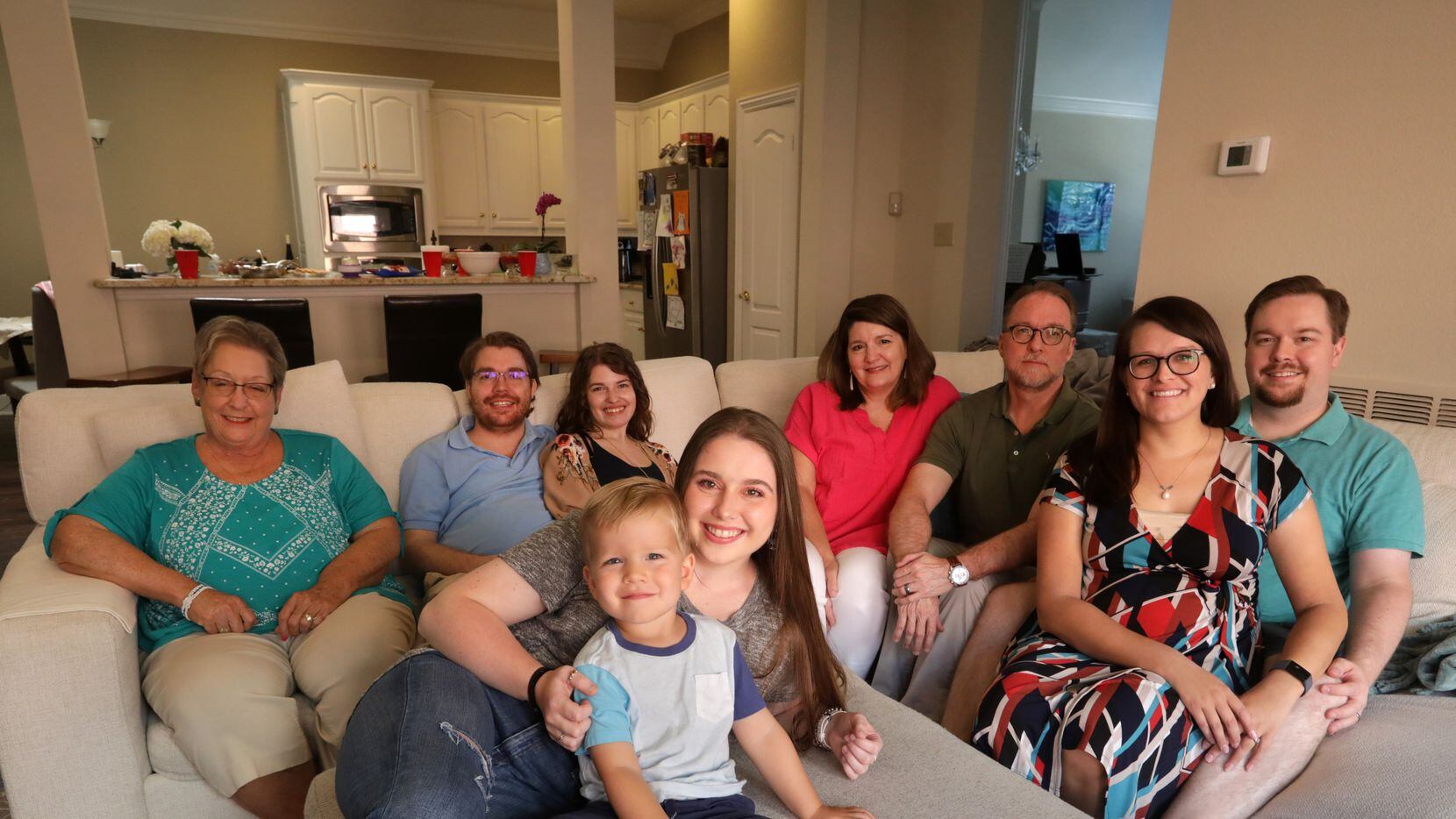 To Trenton Cary (back row, second from left, at his parents' Plano home), the decision by...