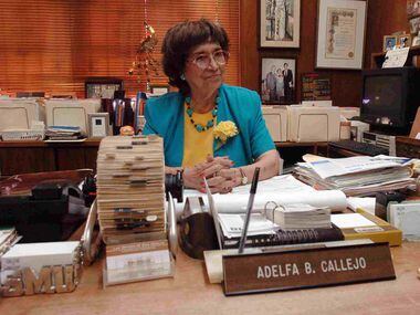 Attorney Adelfa Callejo is pictured at her Dallas office on Wednesday, Aug.19, 2009. 