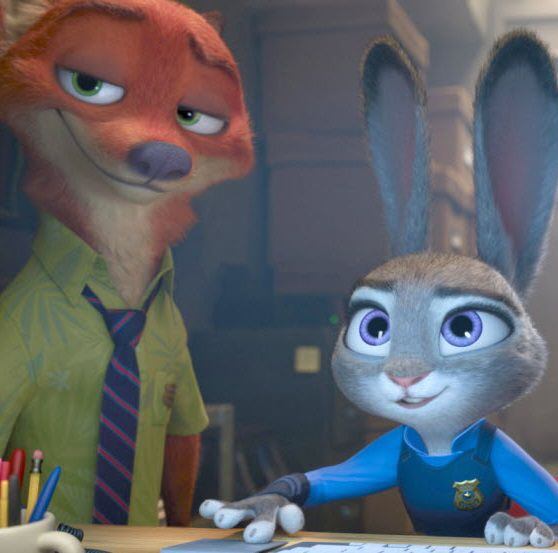 (L-R): The characters Nick Wilde and Judy Hopps in "Zootopia."