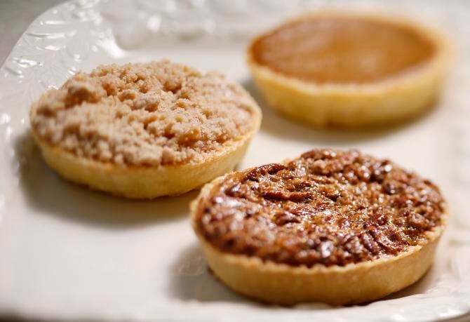 
Mini pies from Company Café (Foreground to background, pecan, apple and pumpkin)....