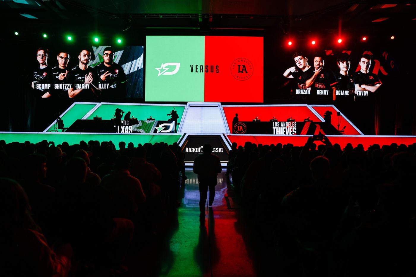 OpTic Texas versus Los Angeles Thieves during a Call of Duty League at Esports Stadium Arlington in Arlington on Saturday, January 22, 2022.