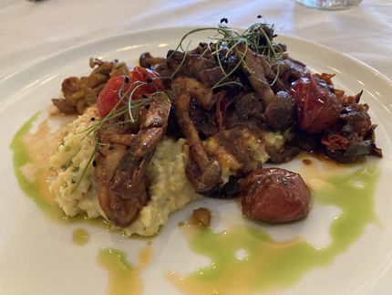 The yellow stone-ground grits at Restaurant Beatrice in Oak Cliff are sourced from Homestead...