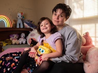 Violet and her trans daughter Isa inside her daughter's bedroom at their home in Dallas, on...