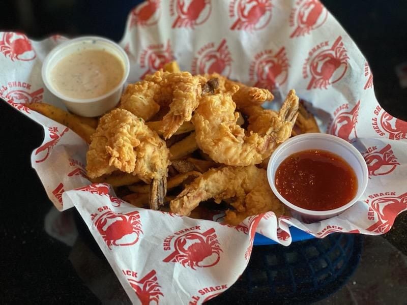 Veterans are offered a free shrimp basket at Shell Shack on Veteran's Day 2022.