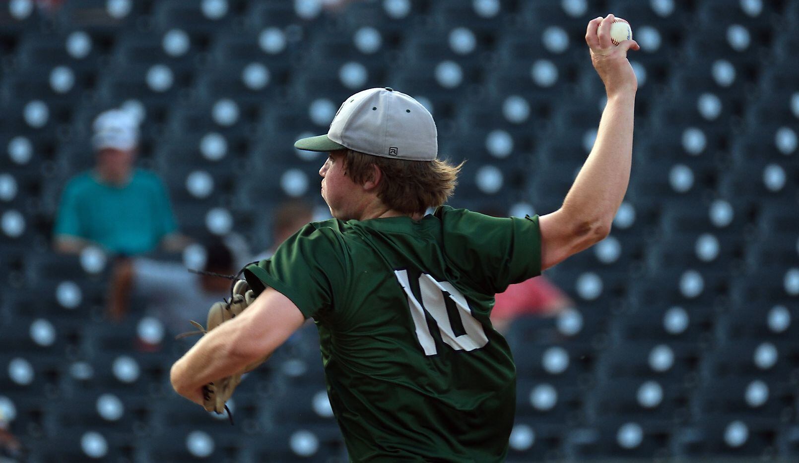 Frisco Reedy Jack Jorgenson, (10), pitches against Magnolia West in the fourth inning of the...