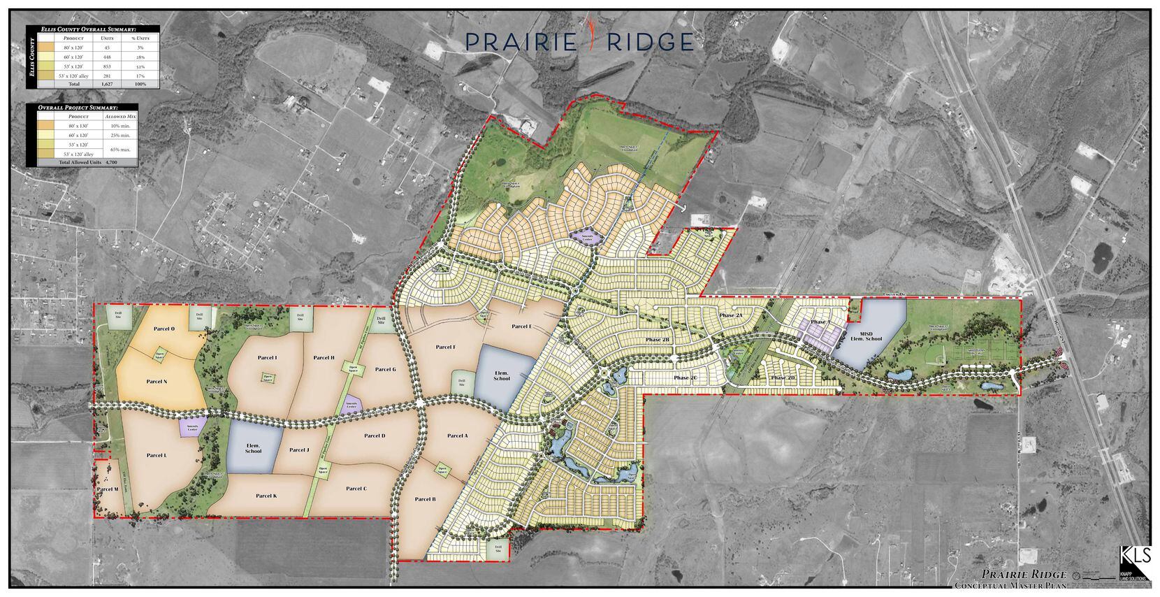 Prairie Ridge is 1,500 acres.