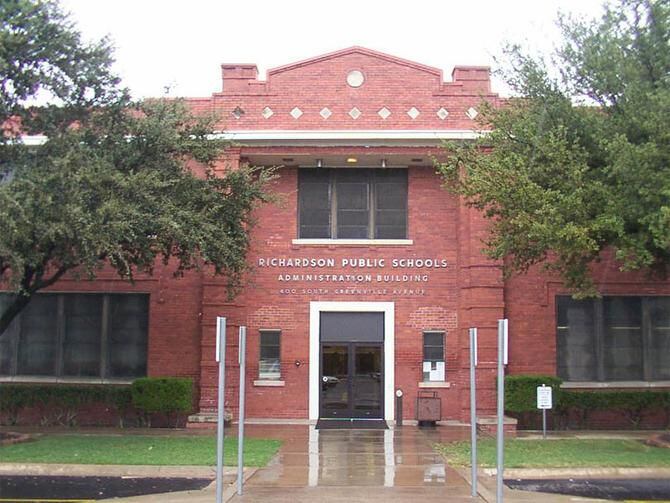 The Richardson ISD administration building has stood in its current location on Greenville Avenue for a century. Richardson ISD recently joined other Texas districts in a lawsuit against Gov. Greg Abbott for the right to make decisions about masking rules.