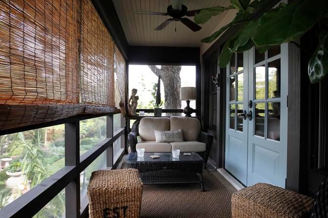 
A screened porch was added off the master suite. 
