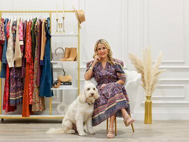 Emily Wickard and her Goldendoodle Oscar are staples of Avara, the women's clothing boutique...