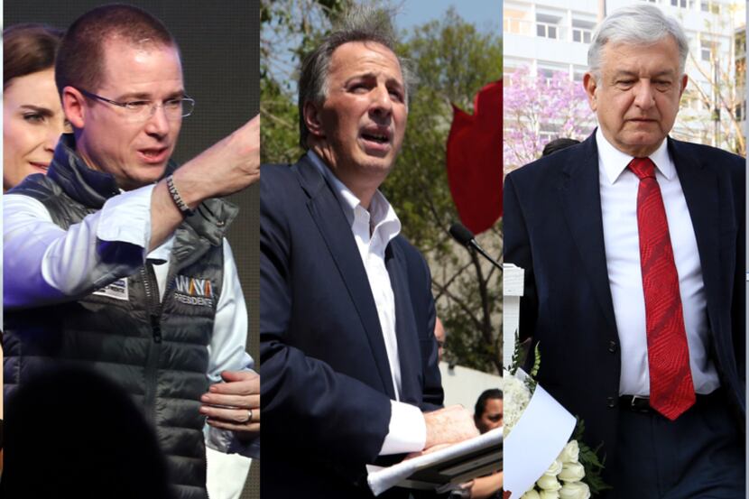 Los candidatos Margarita Zavala, Ricardo Anaya, José Antonio Meade y Andrés Manuel López...