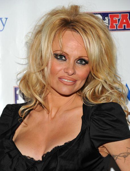 Pamela Anderson cuando visitó Dallas para el Super Bowl en febrero de 2011.