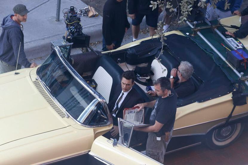 James Franco durante la filmación de una serie en el centro de Dallas/ David Woo/The Dallas...