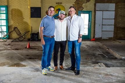 Business partners (from left) Jeff Bekavac, Austin Rodgers and David Cash will open...