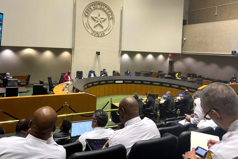 Dallas City Council members and top police officials discussed citywide violent crime...