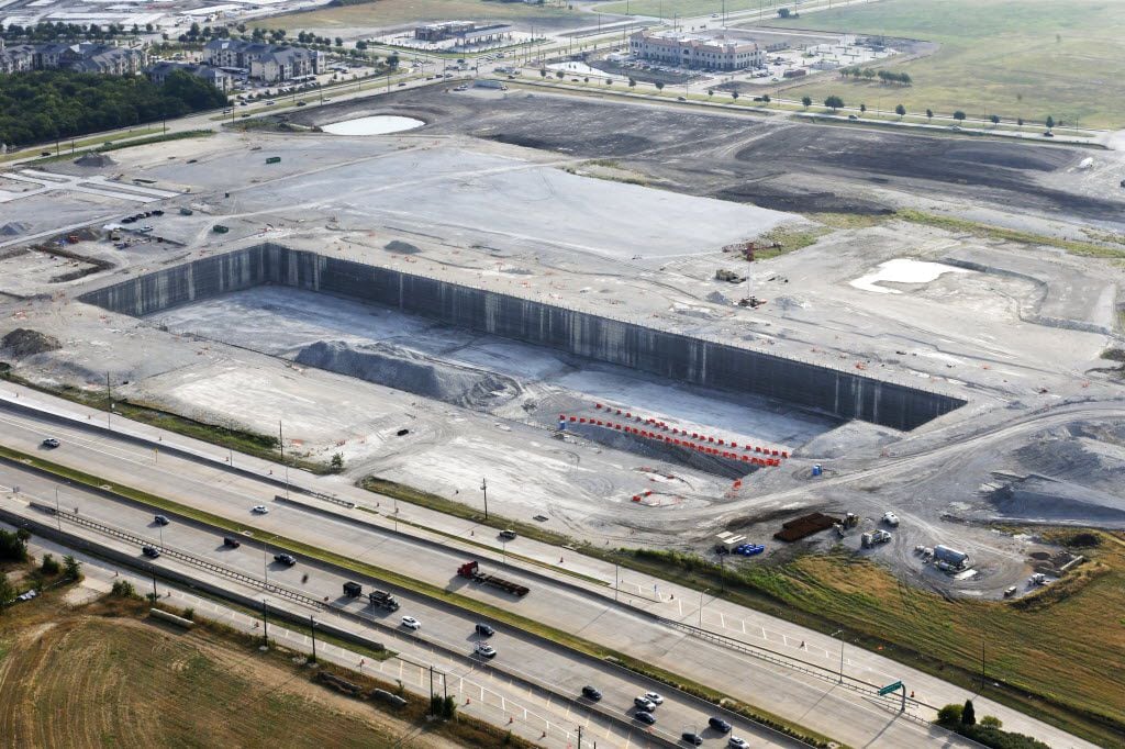 Construction continues on Wade Park the $1.6 billion project in Frisco on Wednesday, July...