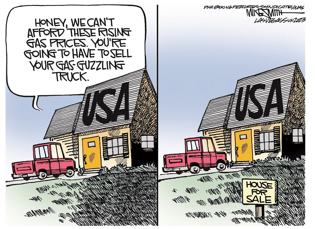 cheap gas prices political cartoons