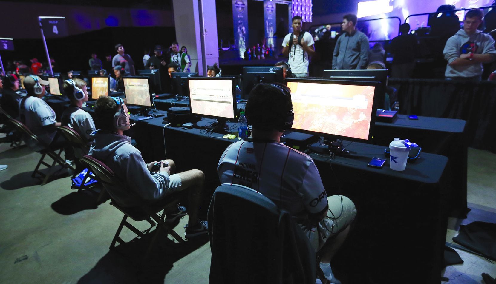Teams competed in the open bracket area during the Call of Duty World League eSports...