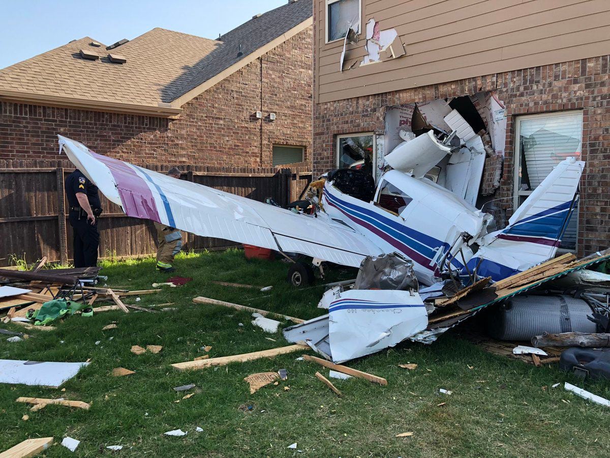 A small, two-seat airplane crashed into a house in the 200 block of Black Bear Drive in...
