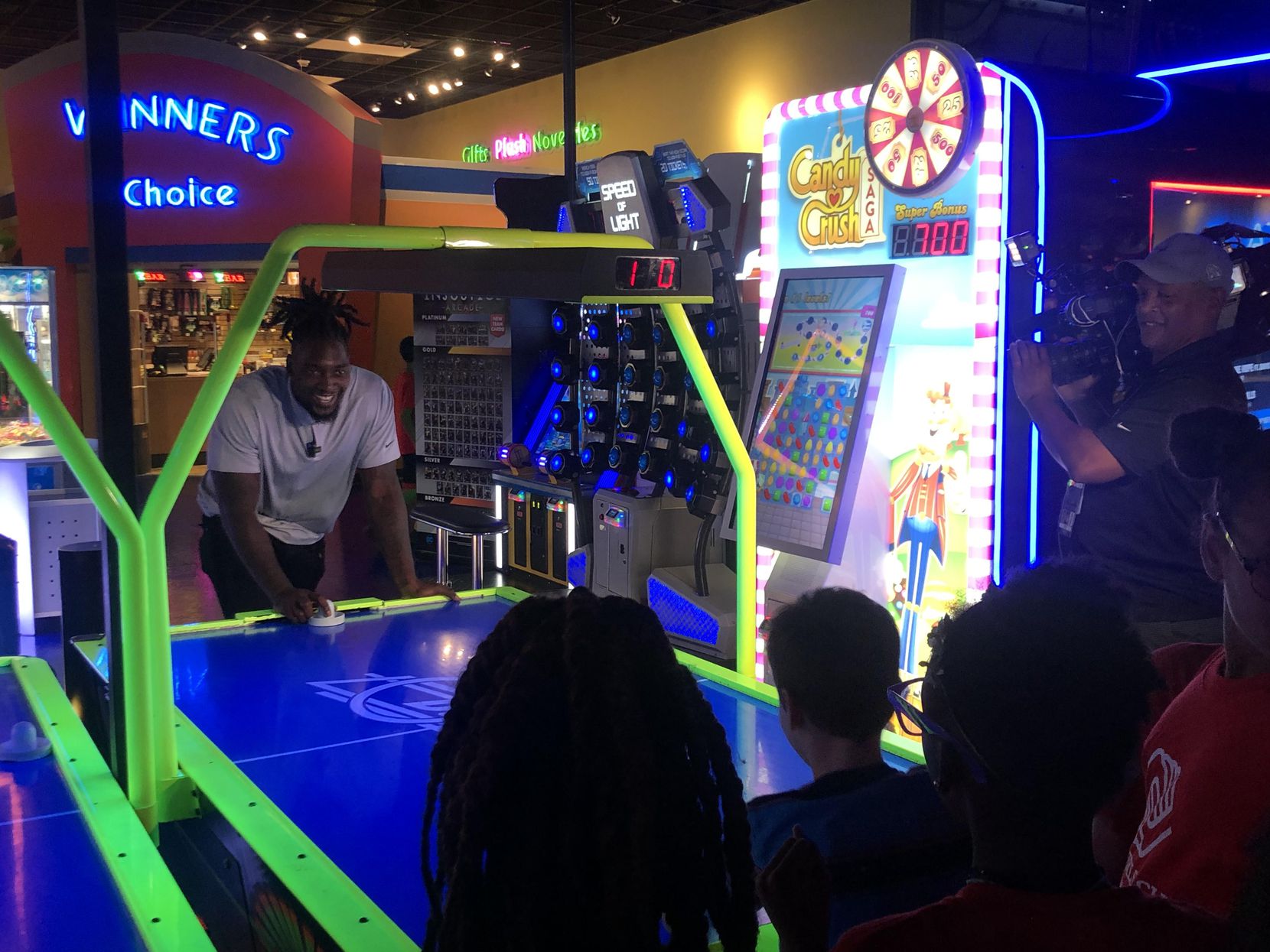 DeMarcus Lawrence at Main Event in Frisco. The event included one hundred kids from Boys and...