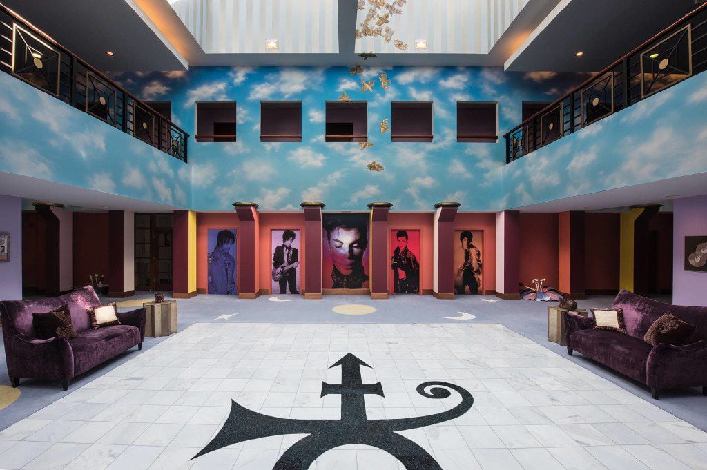 Step into the grand atrium at Paisley Park and you'll be in awe of all that Prince achieved. (Paisley Park/NPG Records)